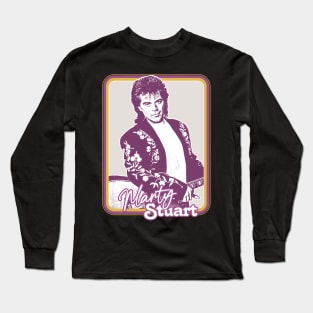 Marty Stuart /// Retro Country Fan Art Design Long Sleeve T-Shirt